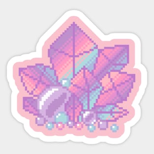 Crystals Pixel Art Sticker